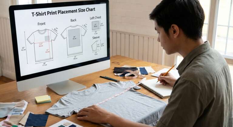 T-Shirt Print Placement Size Chart: Standard Measurements