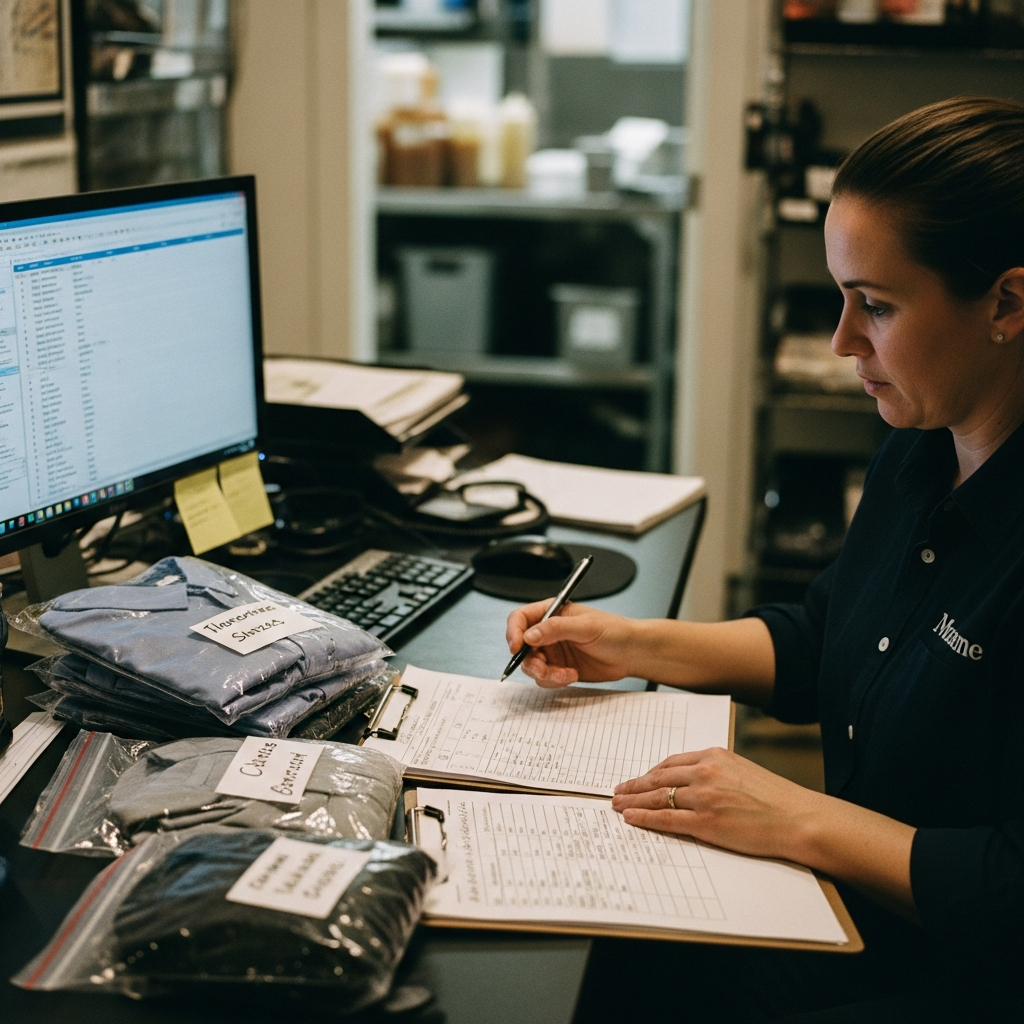 restaurant uniform system reorders tracking